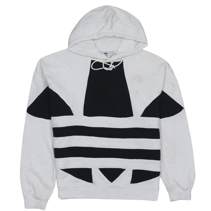 Womens UK Size 10 adidas White Pullover Hoodie