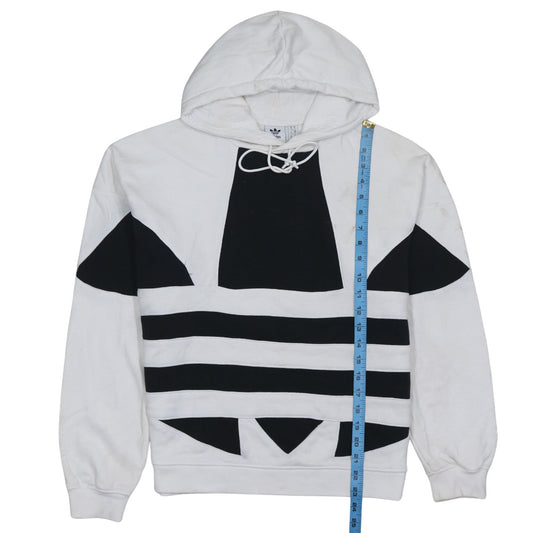 Womens UK Size 10 adidas White Pullover Hoodie
