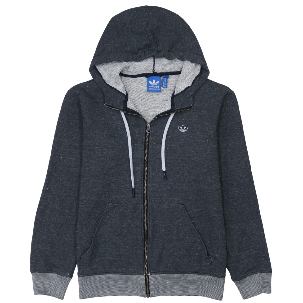 Mens UK Size M adidas Grey Full Zip Hoodie
