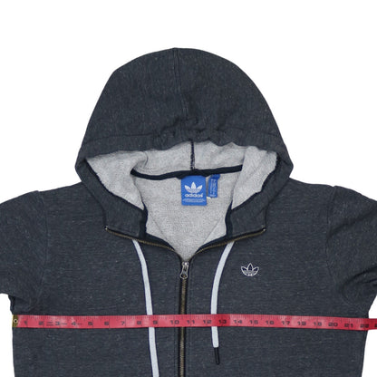 Mens UK Size M adidas Grey Full Zip Hoodie
