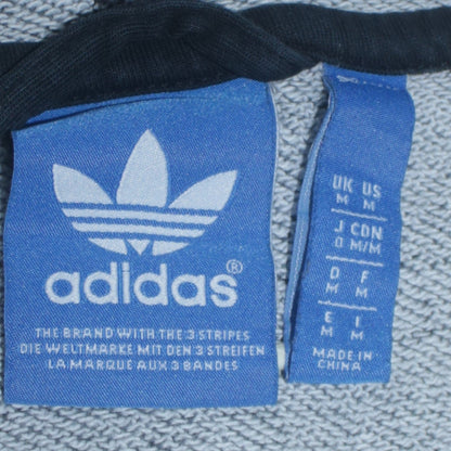 Mens UK Size M adidas Grey Full Zip Hoodie