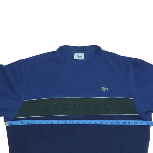 Mens UK Size L Lacoste Blue Pullover Sweatshirt