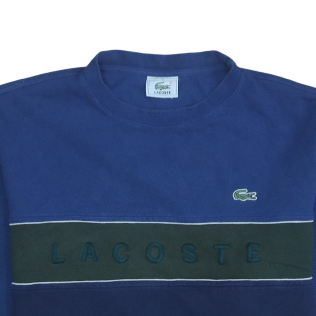 Mens UK Size L Lacoste Blue Pullover Sweatshirt