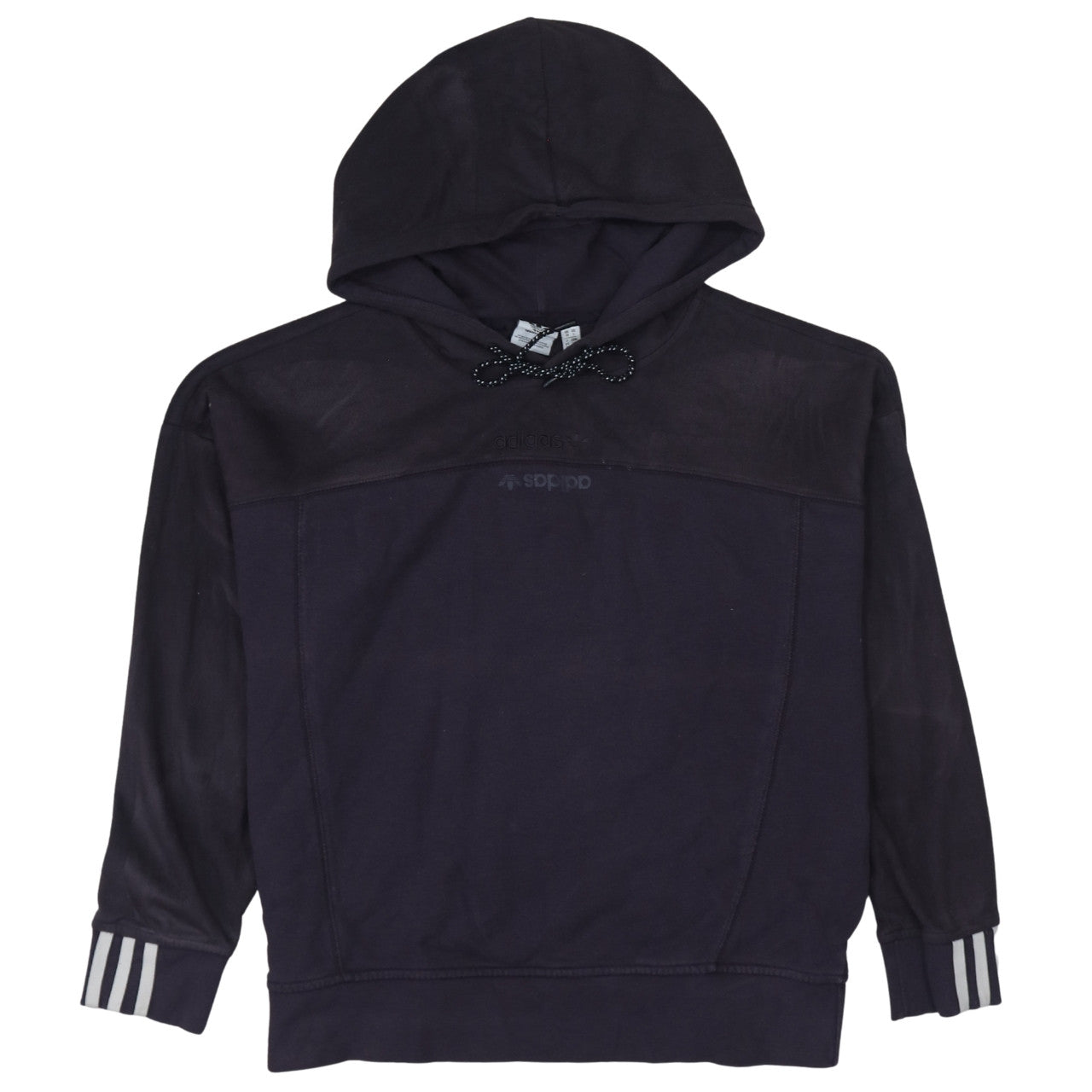 Womens UK Size 10 adidas Black Pullover Hoodie