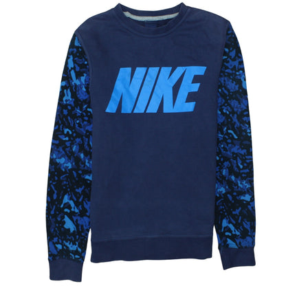 Mens UK Size M Nike Blue Pullover Sweatshirt