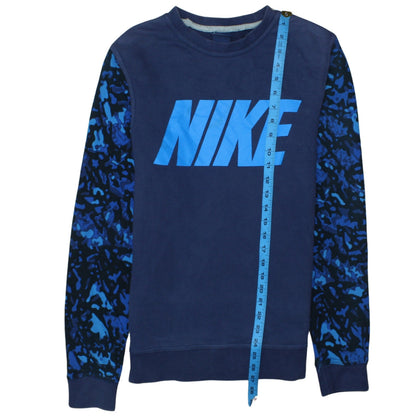 Mens UK Size M Nike Blue Pullover Sweatshirt