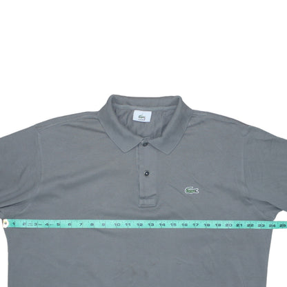 Lacoste Men's Grey Long Sleeve Cotton Polo Shirt Size L