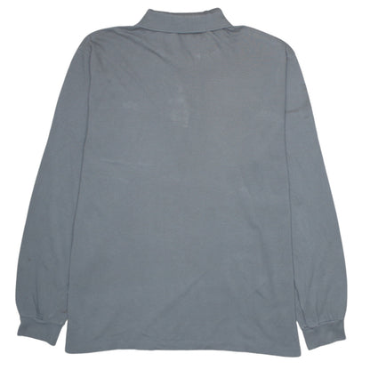 Lacoste Men's Grey Long Sleeve Cotton Polo Shirt Size L