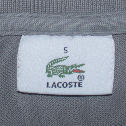 Lacoste Men's Grey Long Sleeve Cotton Polo Shirt Size L