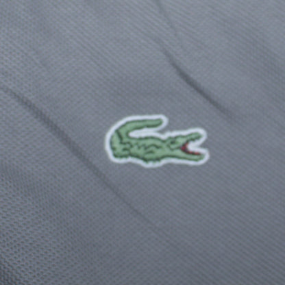 Lacoste Men's Grey Long Sleeve Cotton Polo Shirt Size L