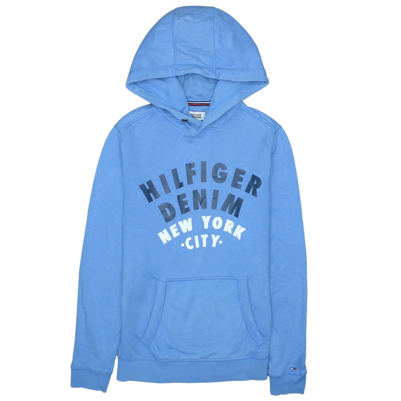 Mens UK Size S Tommy Hilfiger Blue Pullover Hoodie