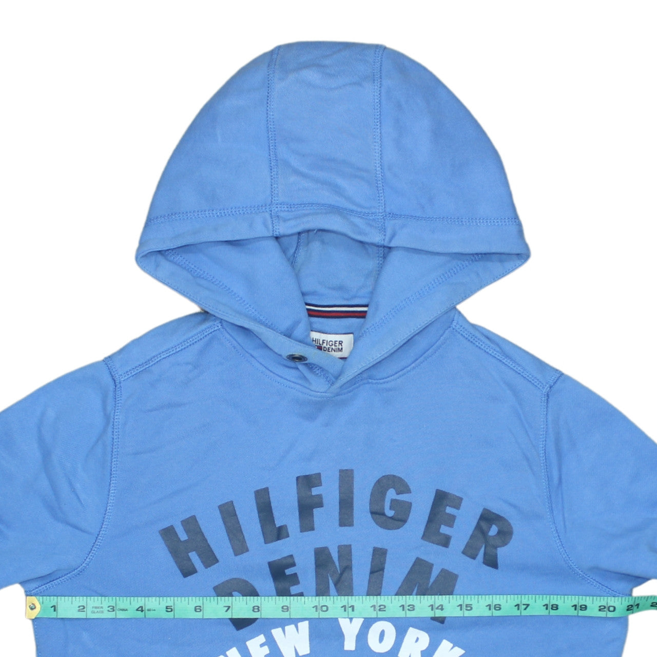 Mens UK Size S Tommy Hilfiger Blue Pullover Hoodie