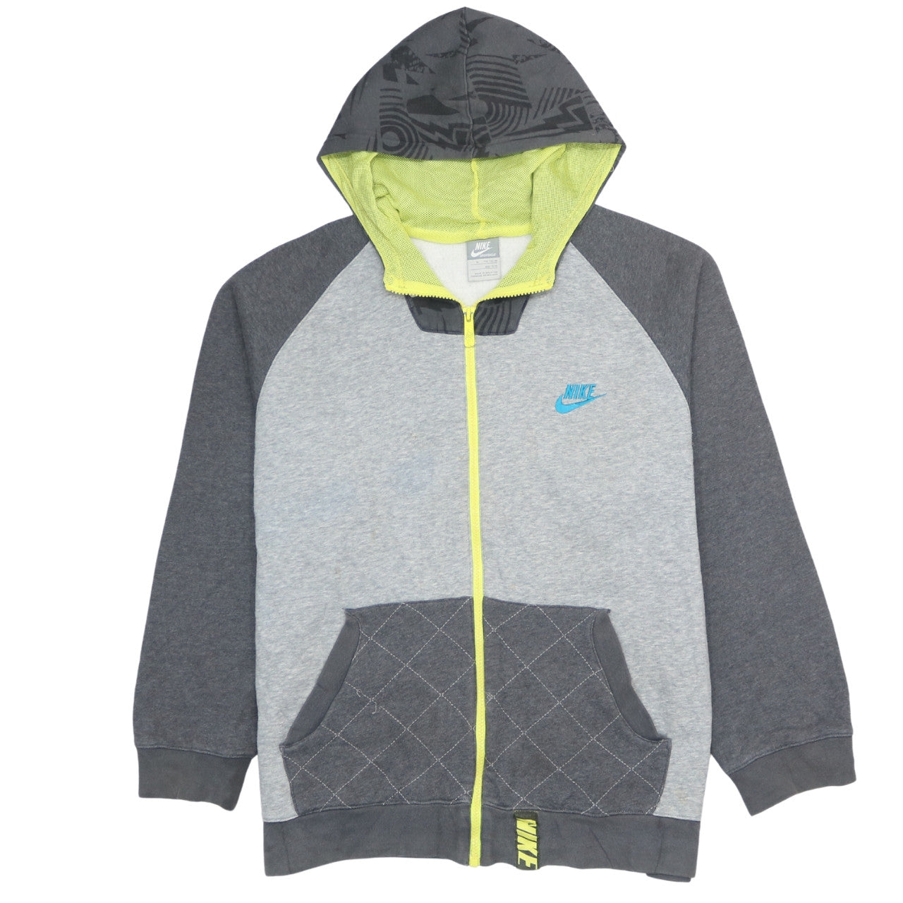 Boys UK Size XL Nike Grey Full Zip Hoodie
