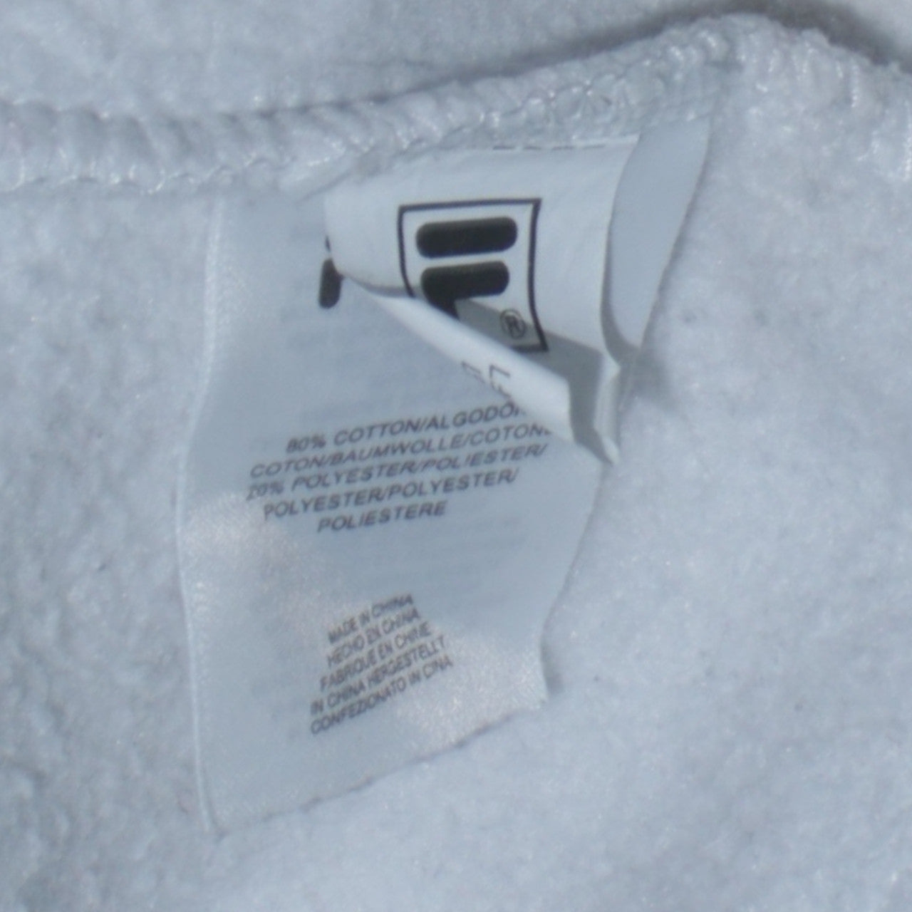 Womens UK Size 10 FILA White Pullover Hoodie