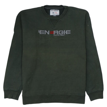 Mens UK Size L Energie Green Pullover Sweatshirt