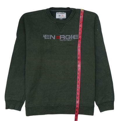 Mens UK Size L Energie Green Pullover Sweatshirt