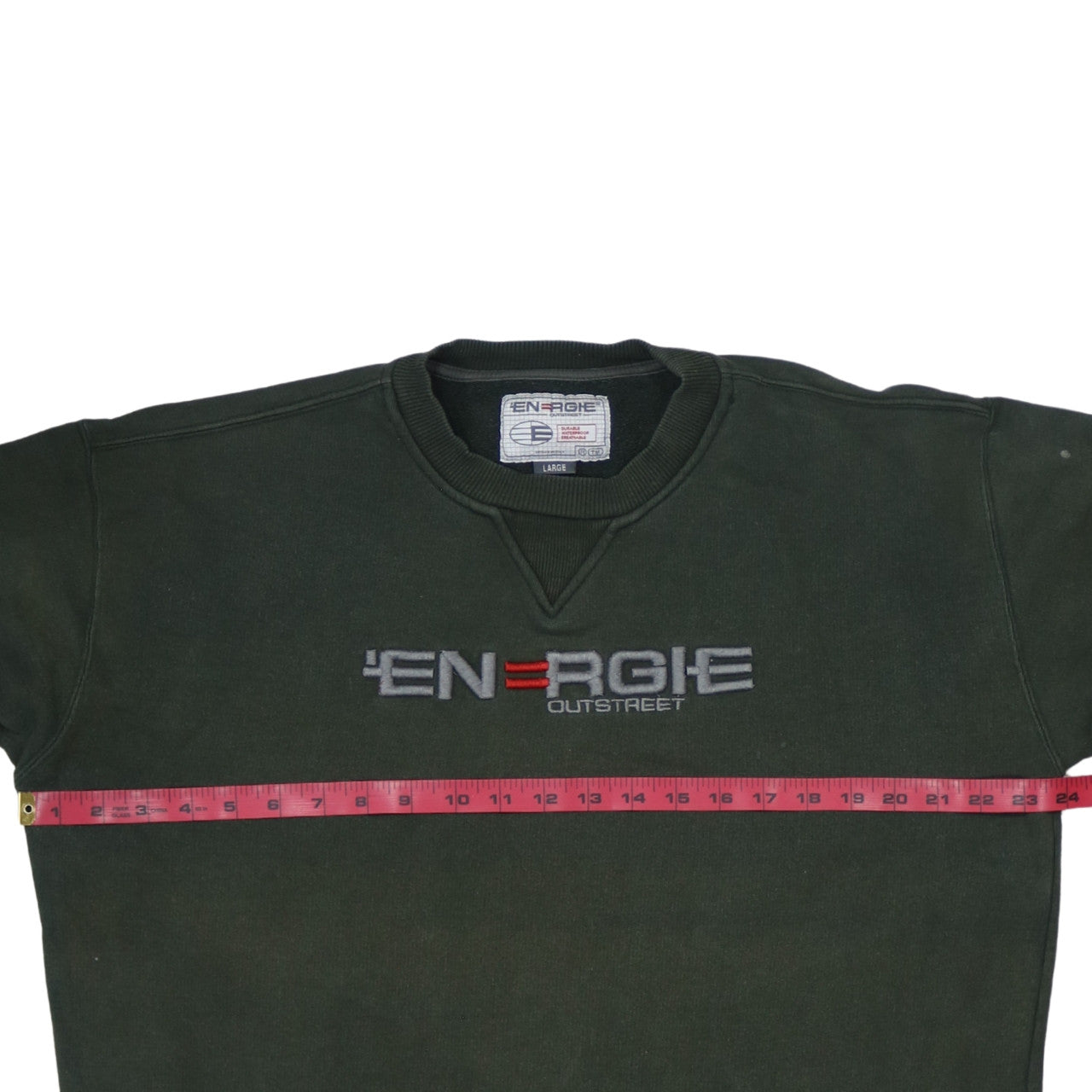 Mens UK Size L Energie Green Pullover Sweatshirt