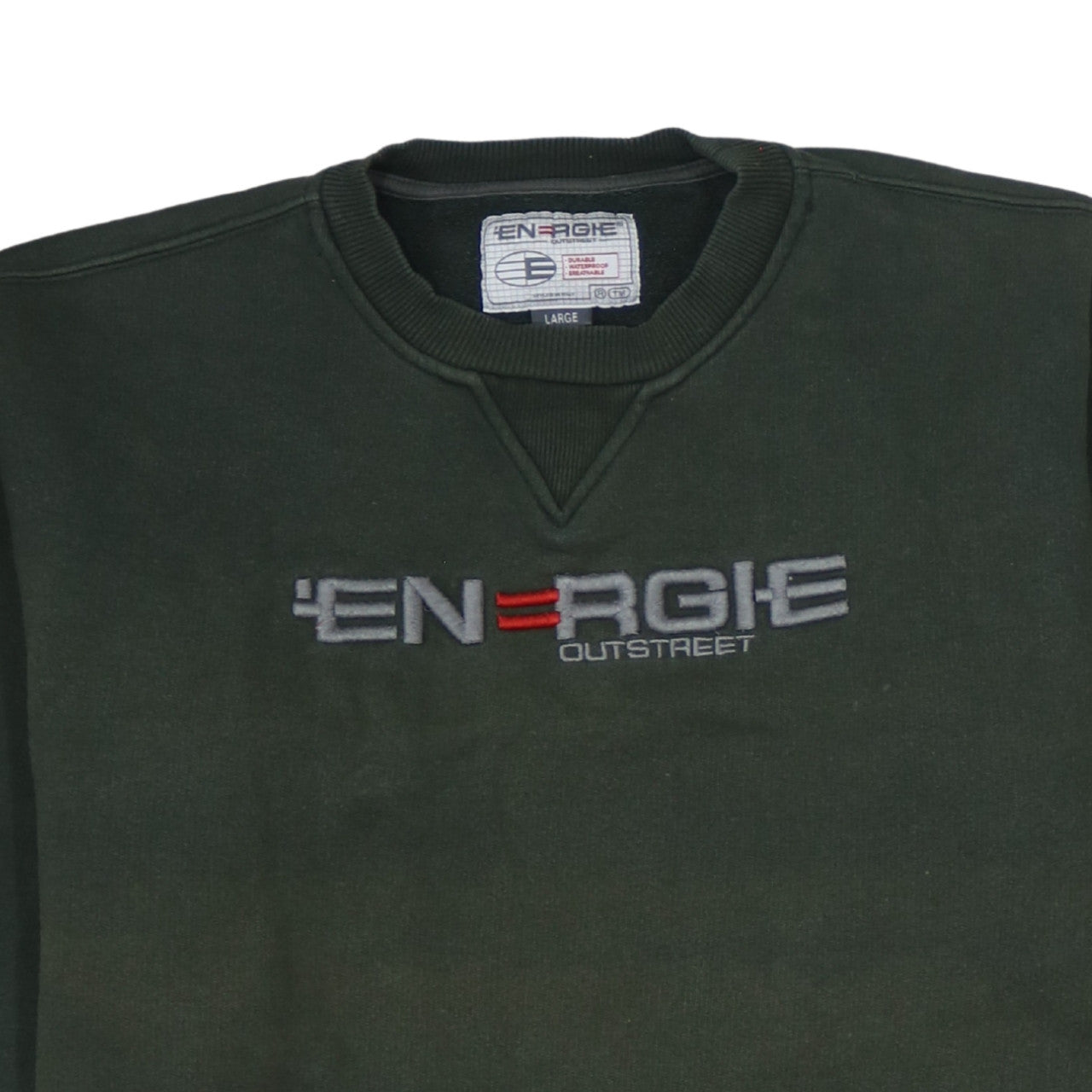 Mens UK Size L Energie Green Pullover Sweatshirt