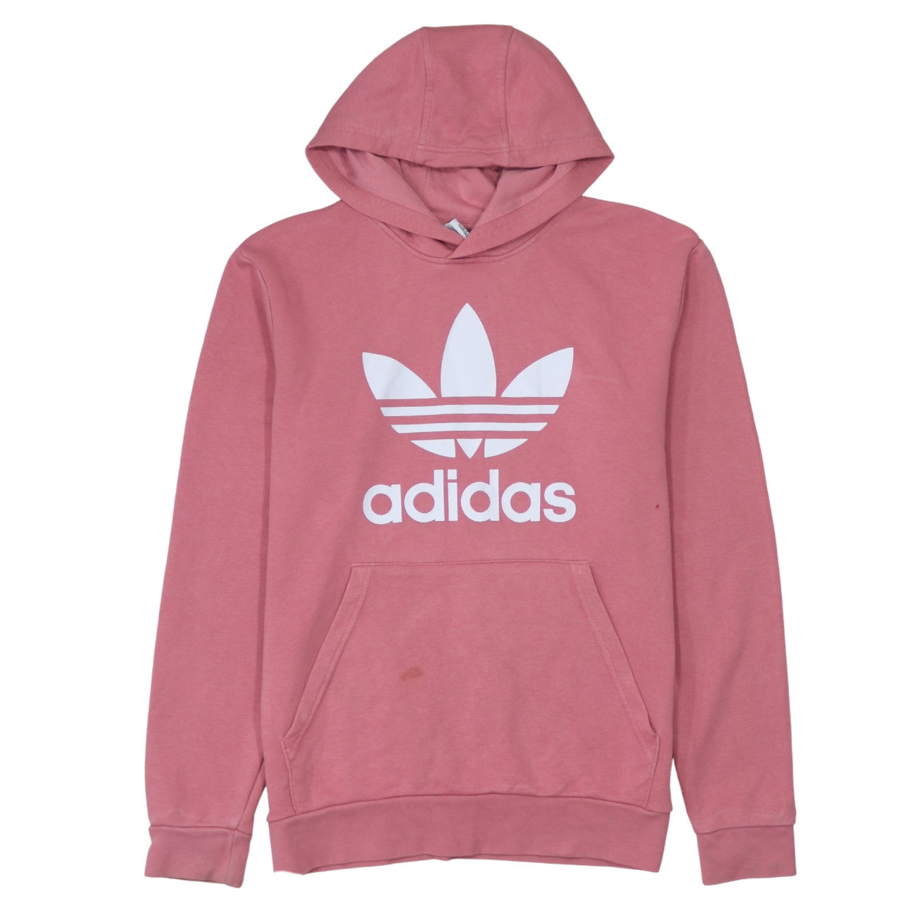 Adidas Girls Pink Hooded Pullover Sweatshirt XL 15-16 Years Cotton Blend