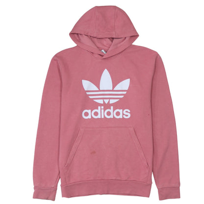Adidas Girls Pink Hooded Pullover Sweatshirt XL 15-16 Years Cotton Blend