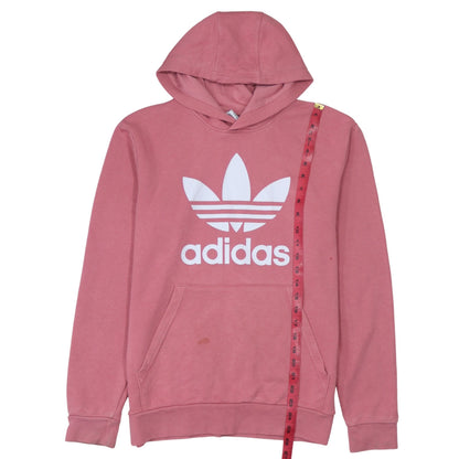 Adidas Girls Pink Hooded Pullover Sweatshirt XL 15-16 Years Cotton Blend