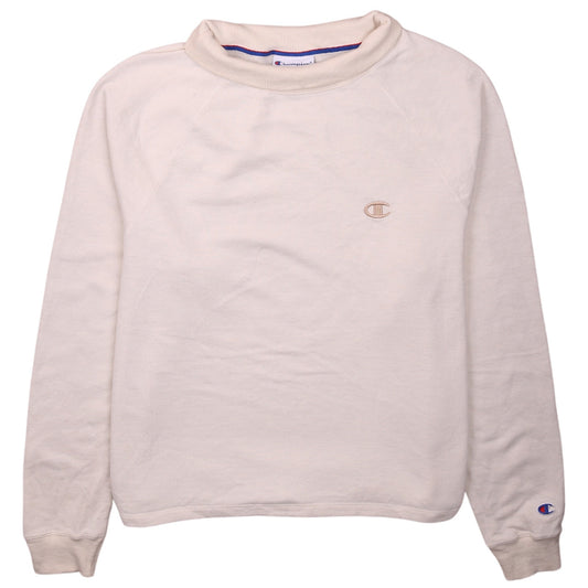 Womens UK Size L Champion Beige Pullover Sweatshirt
