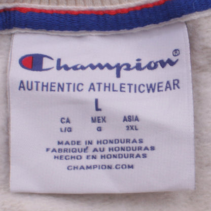 Womens UK Size L Champion Beige Pullover Sweatshirt