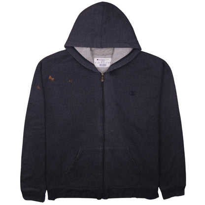 Mens UK Size 2XL Champion Grey Full Zip Hoodie