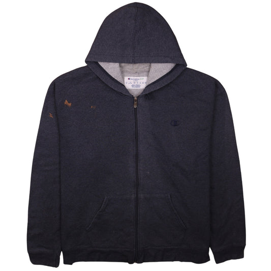 Mens UK Size 2XL Champion Grey Full Zip Hoodie