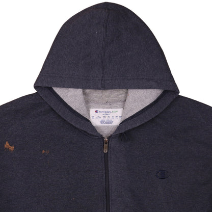 Mens UK Size 2XL Champion Grey Full Zip Hoodie