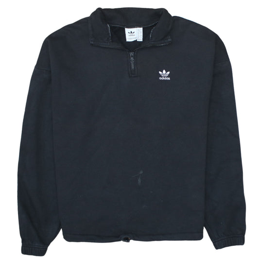 Womens UK Size 10 adidas Black Pullover Sweatshirt