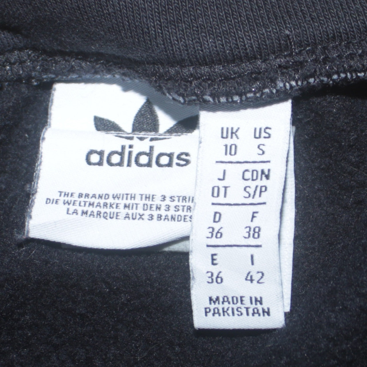 Womens UK Size 10 adidas Black Pullover Sweatshirt