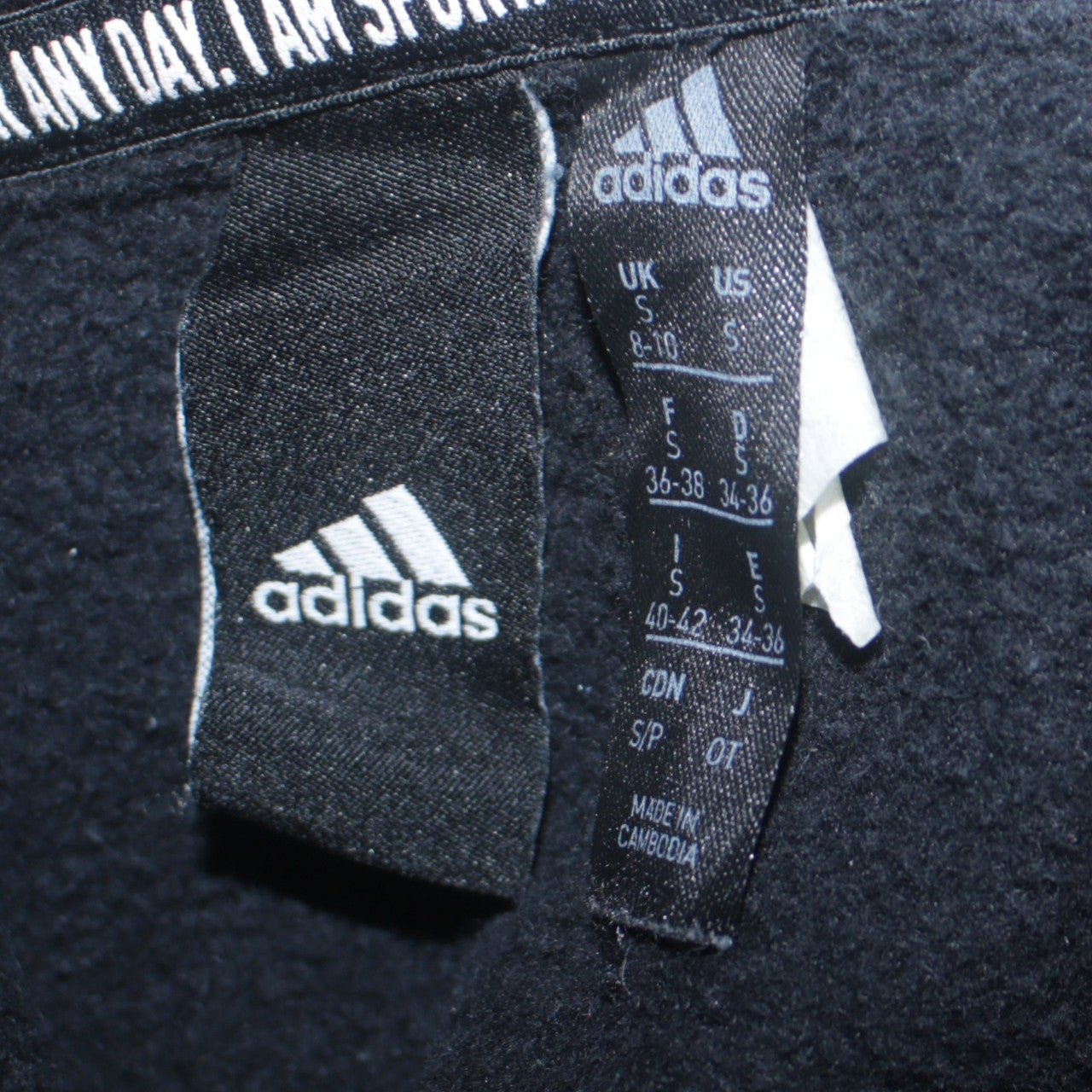 Womens UK Size S adidas Black Pullover Hoodie