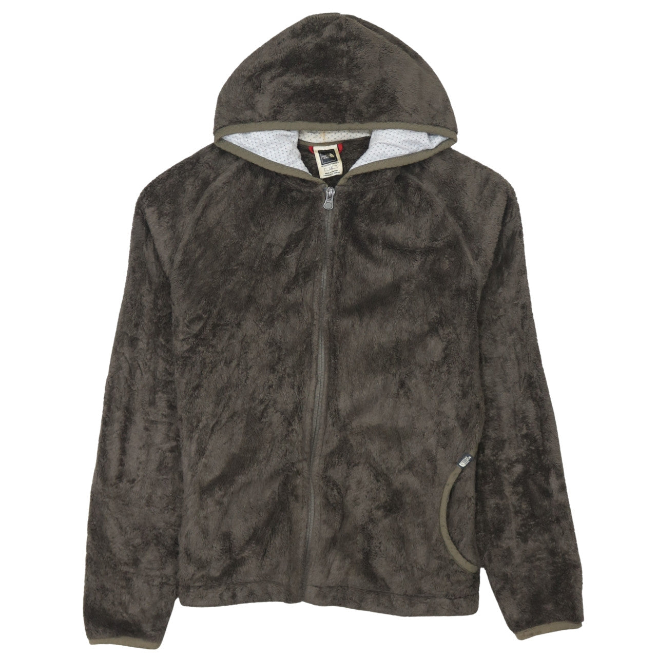 Womens UK Size L The North Face Brown Full Zip Hoodie