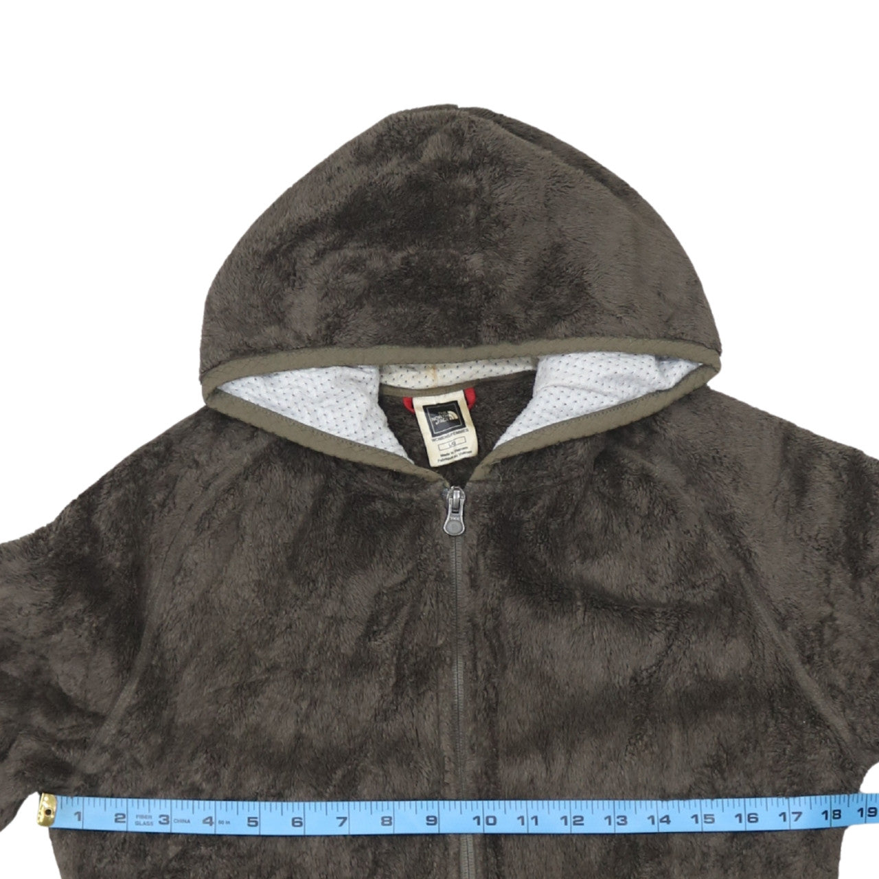 Womens UK Size L The North Face Brown Full Zip Hoodie