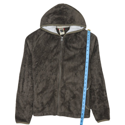 Womens UK Size L The North Face Brown Full Zip Hoodie