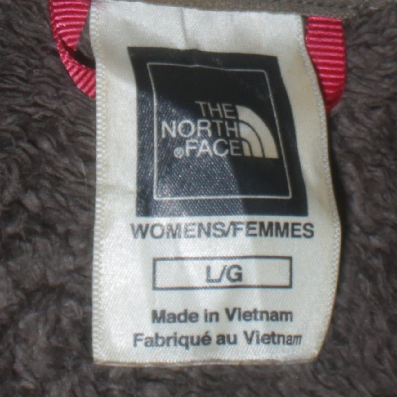 Womens UK Size L The North Face Brown Full Zip Hoodie
