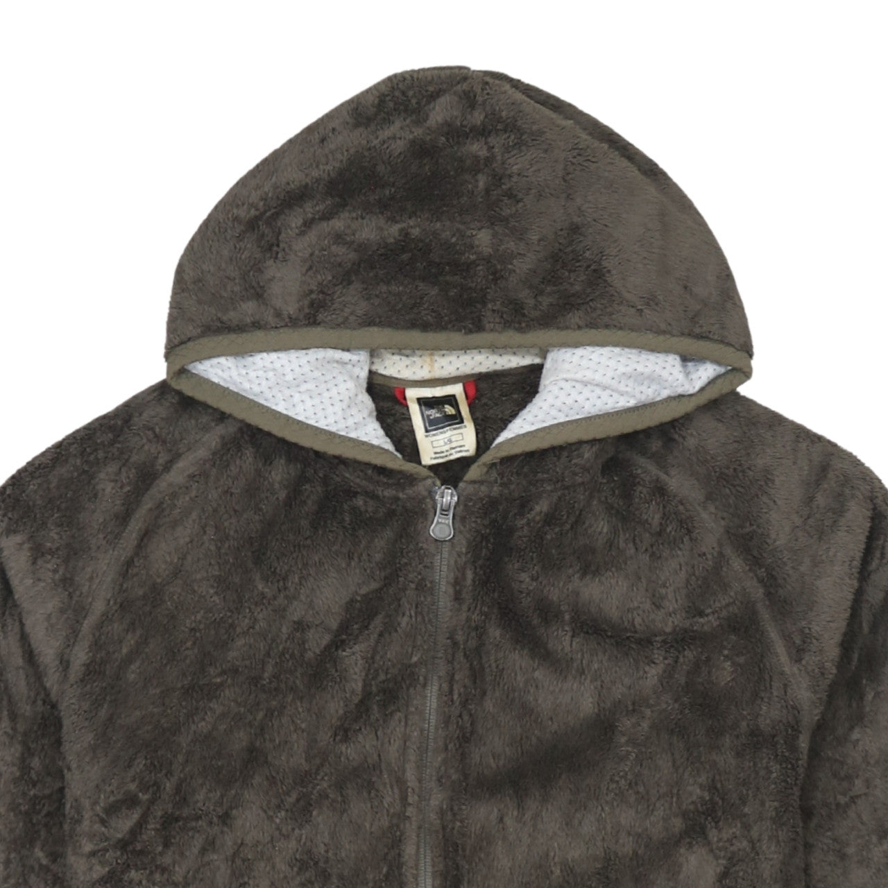 Womens UK Size L The North Face Brown Full Zip Hoodie