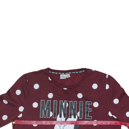Disney Minnie Mouse Red Polka Dot Unisex Adult L Pullover Jumper