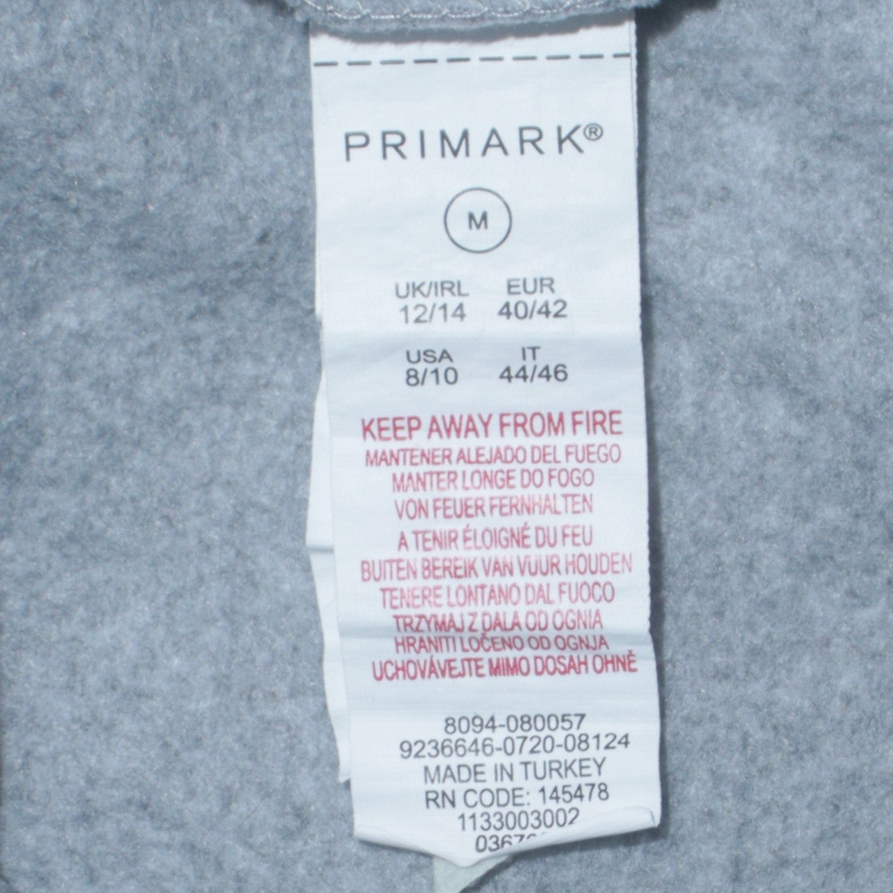 Womens UK Size M Primark Grey Pullover Sweatshirt