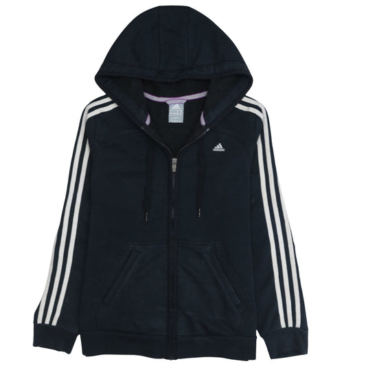 Womens UK Size L adidas Black Full Zip Hoodie