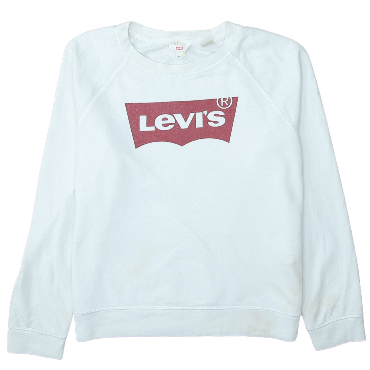Womens UK Size M Levi's White Pullover Sweatshirt