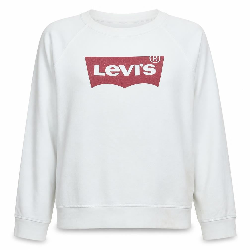 Womens UK Size M Levi's White Pullover Sweatshirt