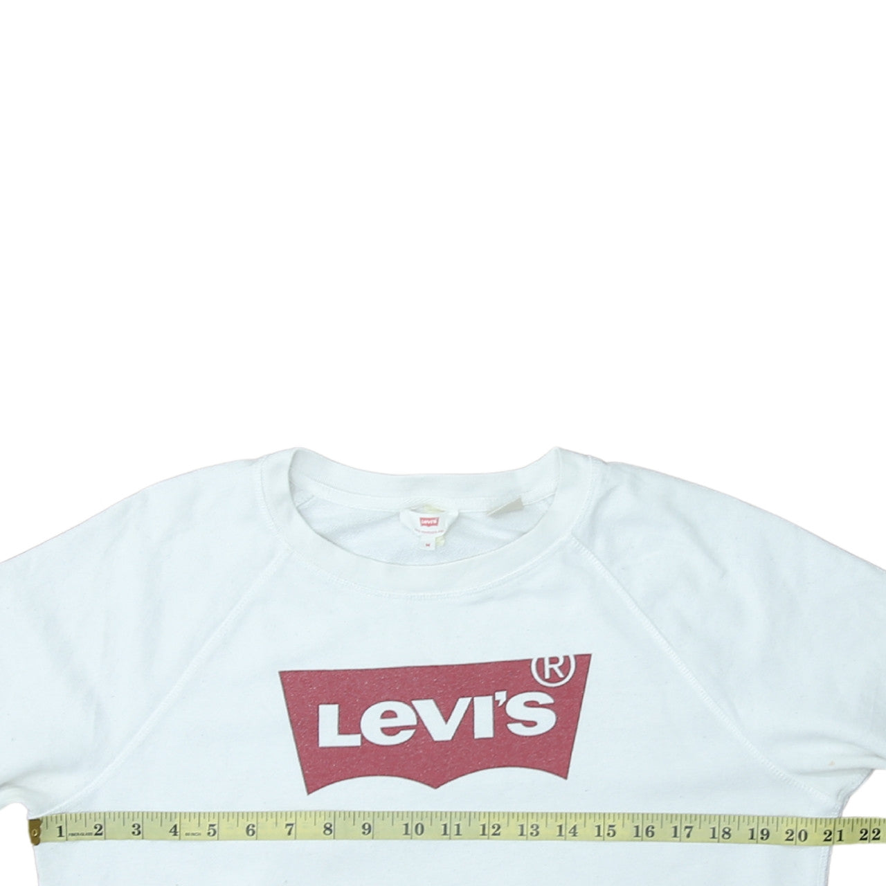 Womens UK Size M Levi's White Pullover Sweatshirt