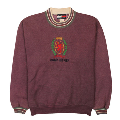Womens UK Size XL Tommy Hilfiger Purple Pullover Sweatshirt