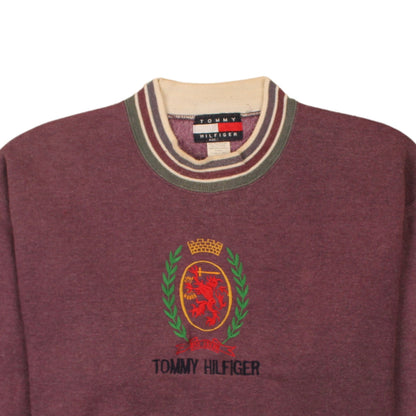 Womens UK Size XL Tommy Hilfiger Purple Pullover Sweatshirt