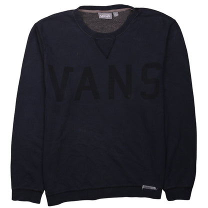 Mens UK Size L VANS Blue Pullover Sweatshirt
