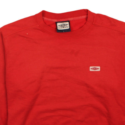 Mens UK Size L Umbro Red Pullover Sweatshirt