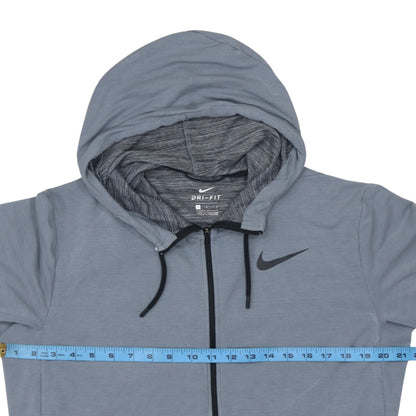 Mens UK Size L Nike Grey Full Zip Hoodie