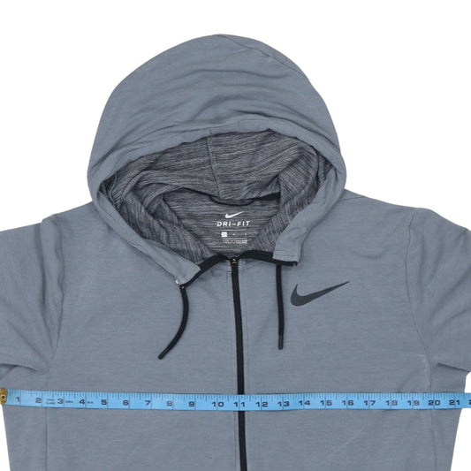 Mens UK Size L Nike Grey Full Zip Hoodie